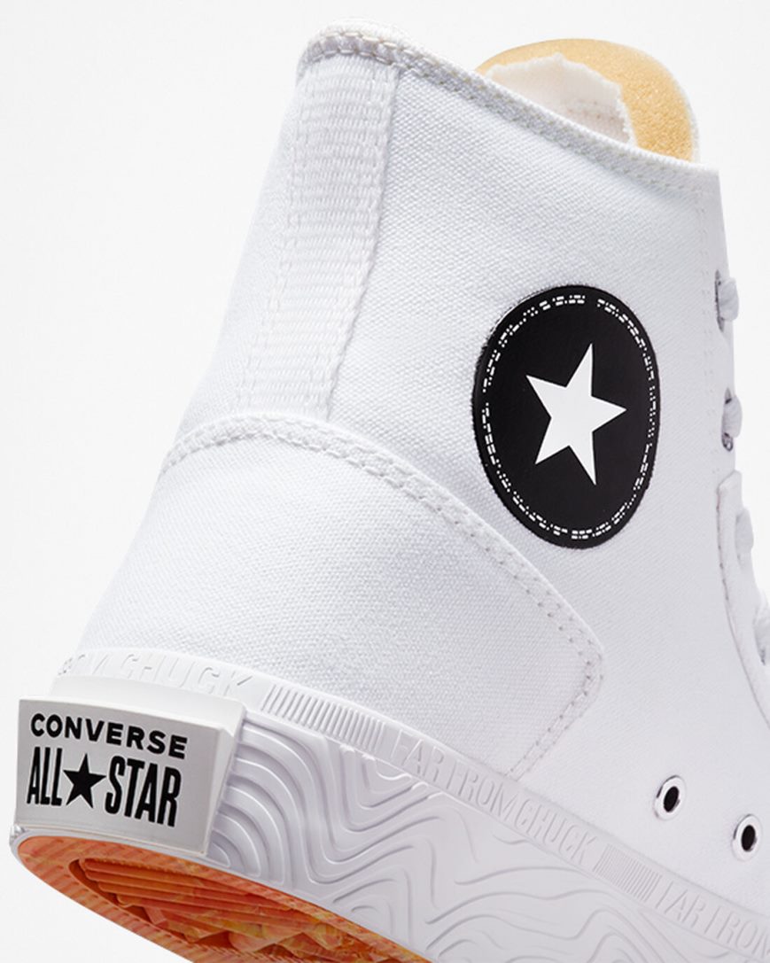 Tenisi Inalti Barbati Converse Chuck Taylor Alt Star Panza Albi Negrii Albi | RO GOTFU473